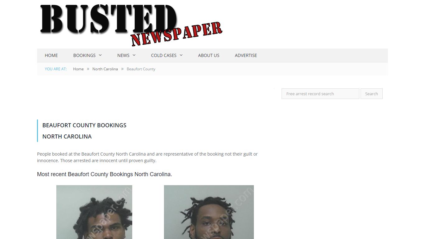 Beaufort County, NC Mugshots - BUSTEDNEWSPAPER.COM